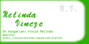 melinda vincze business card